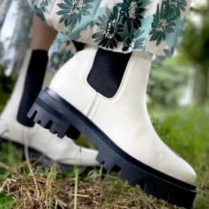 Alpe Ankle Boots*Monza Chelsea Boot 2451-WHITE