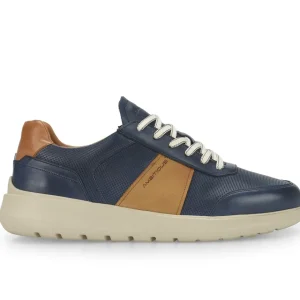 Ambitious Casual*Hover Leather Trainer 12863-NAVY