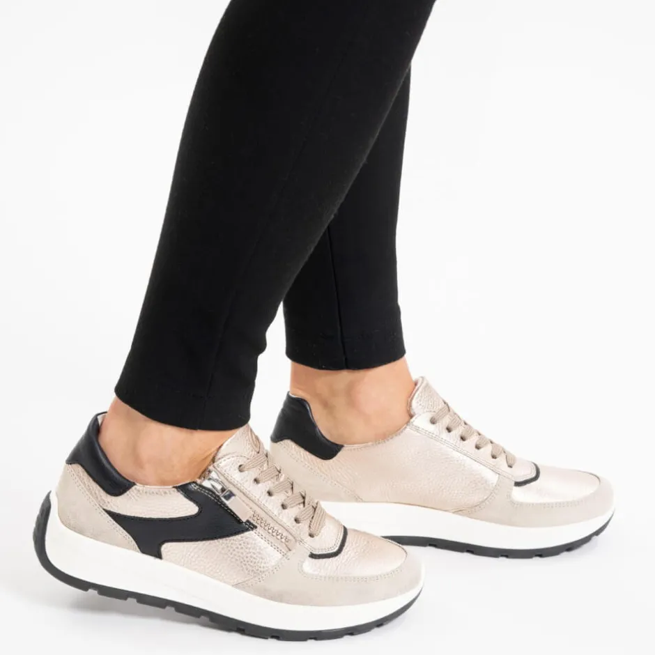 ara_new_york_trainers__hf_1.webp ARA Casual Shoes | Trainers*New York Trainers 12-25112 H-Fit Gold Black Shell