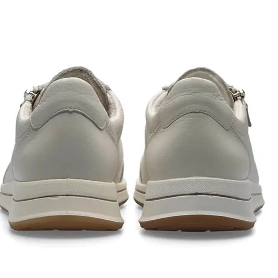 ara_osaka__h_fit_leather__4.webp ARA Wide Fit | Casual Shoes*Osaka 2.0 H Fit Leather Trainers 12-24801-CREAM