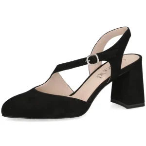 CAPRICE Sandals | Heels*Sling Pumps 9-29600-BLACK SUEDE