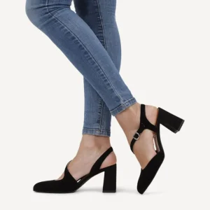 CAPRICE Sandals | Heels*Sling Pumps 9-29600-BLACK SUEDE