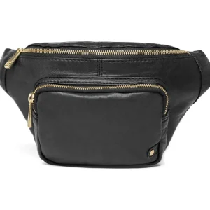 Depeche. All Bags*Depeche 13396 Leather Bumbag-Black Gold