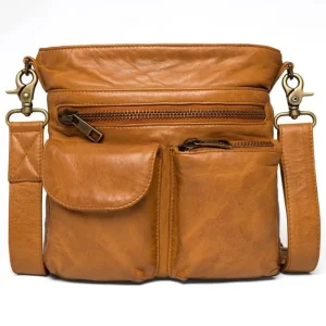 Depeche. All Bags*Depeche Leather Crossbody 15350-COGNAC