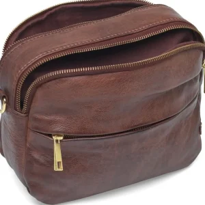 Depeche. All Bags*Depeche Leather Crossbody 16298 -BRANDY