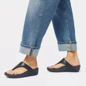 FITFLOP Sandals*Lulu Leather Toe-Post Deepest Blue