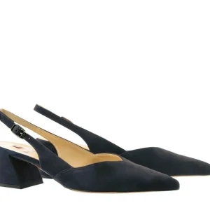 Hogl Sandals | Heels*Laura Suede Slingback 10 4612-NAVY
