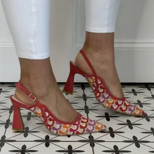 Lodi Sandals | Heels*RASERIA-X Slingback-Pink Multi
