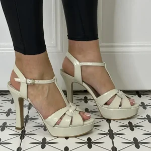 Lodi Sandals | Heels*TARAN Platform Leather Sandals-COTTON