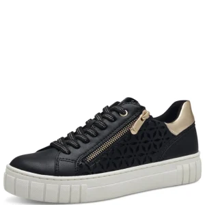 MARCO TOZZI Casual Shoes | Black Trainers*2-23701 Lace up-BLACK