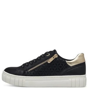 MARCO TOZZI Casual Shoes | Black Trainers*2-23701 Lace up-BLACK