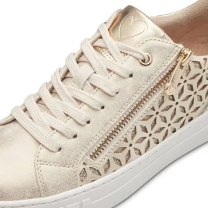MARCO TOZZI Casual Shoes | Black Trainers*2-23701 Vegan Lace up-GOLD