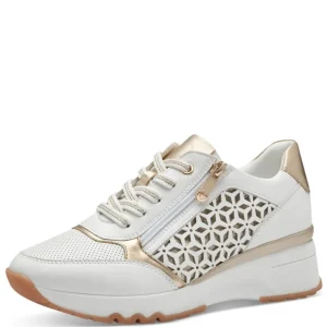 MARCO TOZZI Casual Shoes | Wedges*2-23721 Wedge Trainer-WHITE MULTI