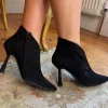 Marian Ankle Boots | Heels*13804 Suede -BLACK
