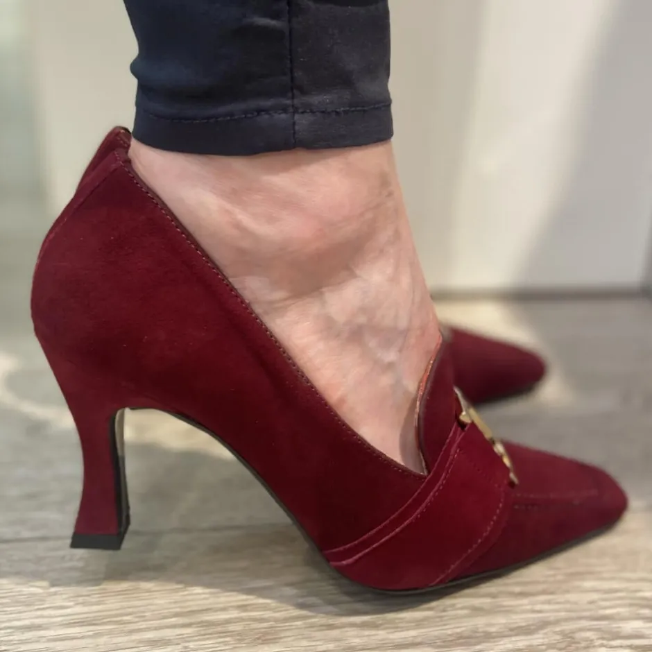 marian__suede_heelbordeau_0.webp Marian Heels*11104 Suede Heel-BORDEAUX