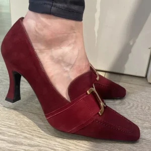 Marian Heels*11104 Suede Heel-BORDEAUX