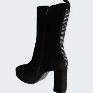 Marian Ankle Boots*Mid Calf Suede Ankle Boot 25800-BLACK