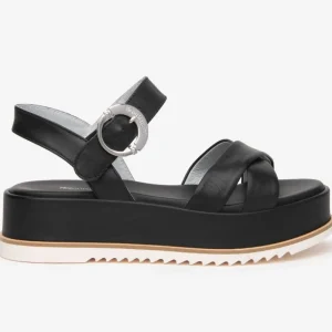 Nero Giardini Sandals*NeroGiardini E410740D Crisscross Sandal-BLACK