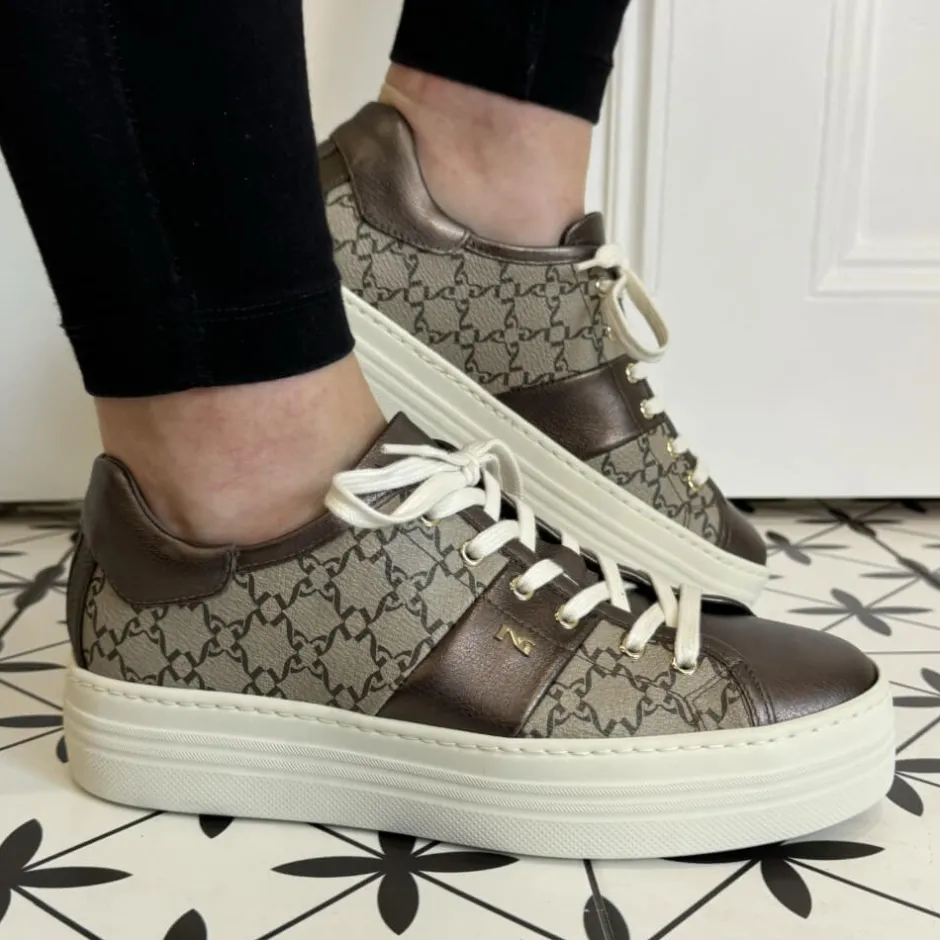 nerogiardini_id_leather_t_0.webp Nero Giardini Casual Shoes | Trainers*NeroGiardini I411614D Leather Trainer Moro Brown