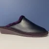 Nordikas Slippers*238/8 Leather Slippers-NAVY