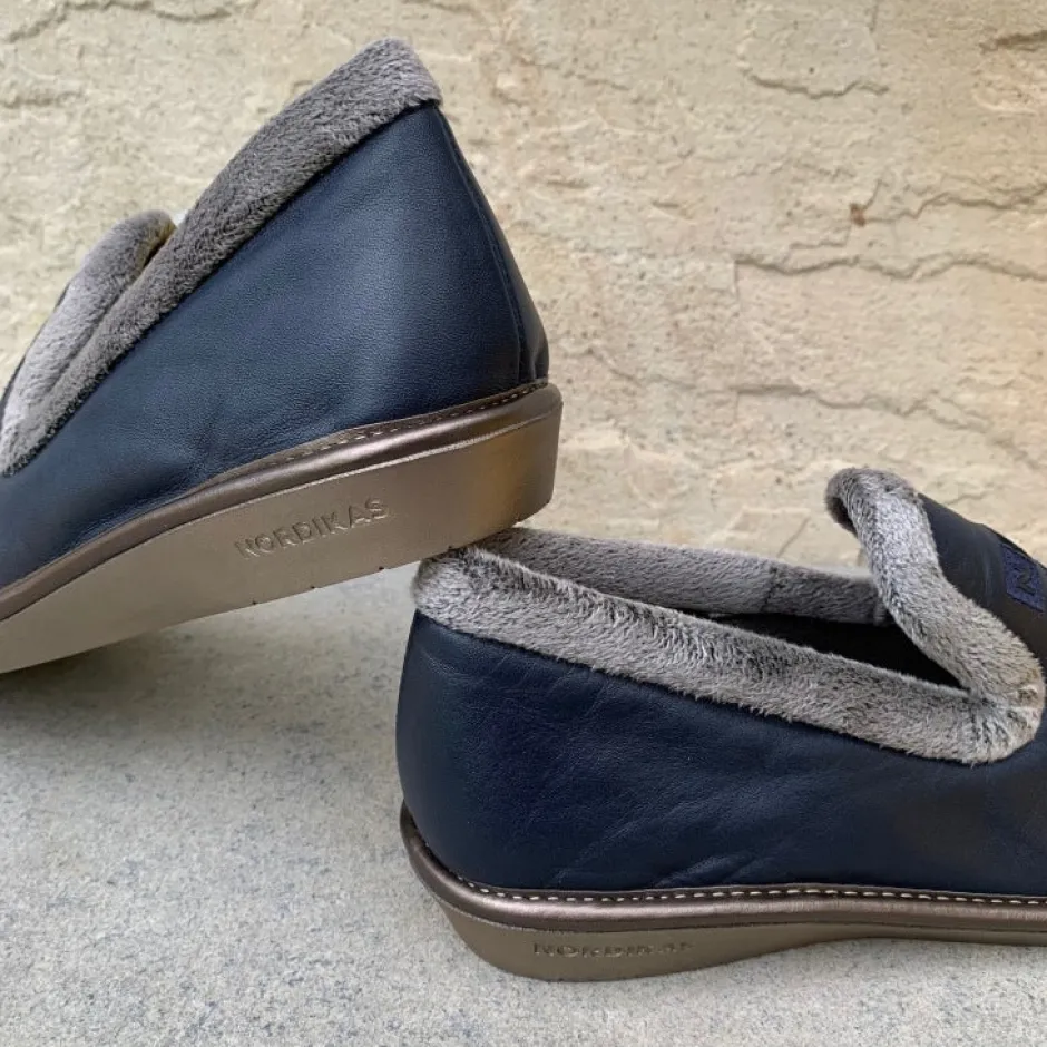 nordikas_leather__marino_4.webp Nordikas Slippers*Leather 305 -MARINO