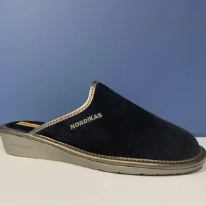 Nordikas Slippers*347/O Suede Slippers-NAVY