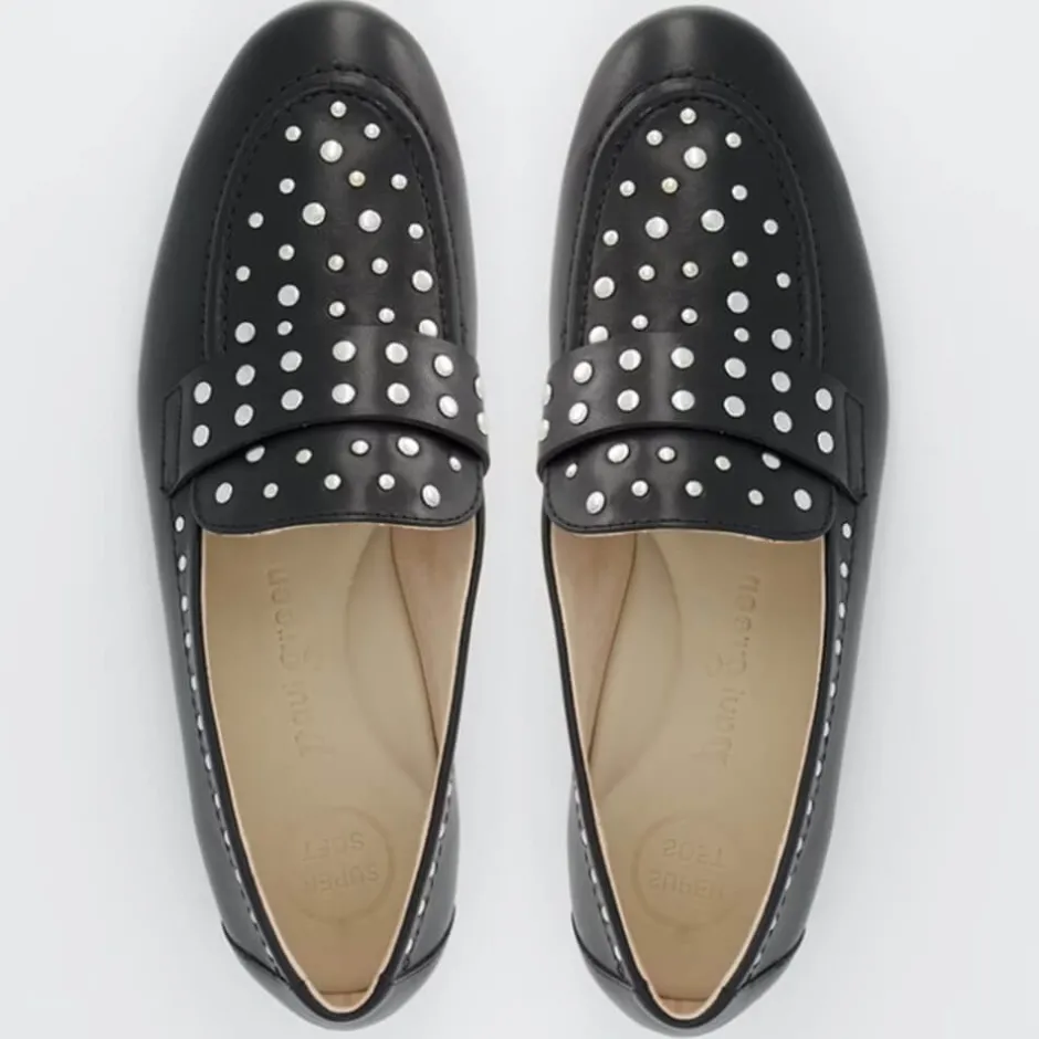 paul_green_leather_loafer_2.webp Paul Green Casual Shoes | Loafers*Leather Loafer with studs 1137-BLACK