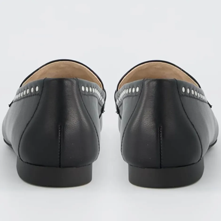 paul_green_leather_loafer_4.webp Paul Green Casual Shoes | Loafers*Leather Loafer with studs 1137-BLACK
