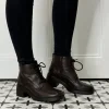 Pepe Menargues Ankle Boots*21204 Laced Ankle Boots-BROWN