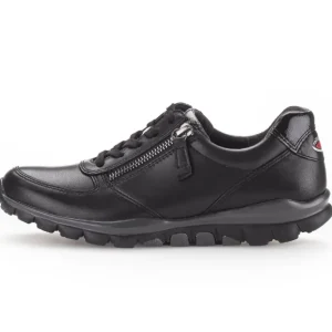 Rolling Soft Walking Shoes | Black Trainers*Rollingsoft 36.968 Fantastic-BLACK LEATHER