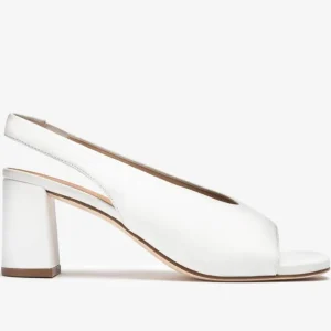 UNISA Sandals | Heels*MONDY PEEPTOE SLINGBACK WHITE Leather