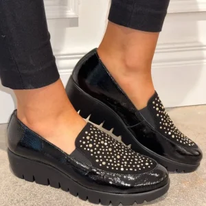 Wonders Casual Shoes | Loafers*C-33120 Fly Wedge-BLACK
