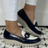Wonders Casual Shoes | Loafers*Fly Wedge Loafer C-33311-NAVY WHITE