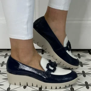 Wonders Casual Shoes | Loafers*Fly Wedge Loafer C-33311-NAVY WHITE