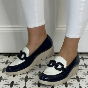 Wonders Casual Shoes | Loafers*Fly Wedge Loafer C-33311-NAVY WHITE