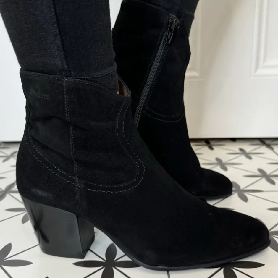 wonders_i_cane_western_bo_1.webp Wonders Ankle Boots*I-8912 Cane Western Boot-BLACK