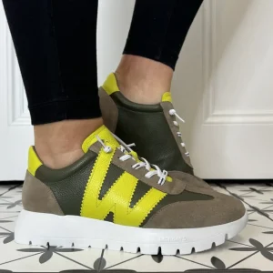 Wonders Casual Shoes | Trainers*Meri Trainers A-2476 Taupe Cyber Yellow