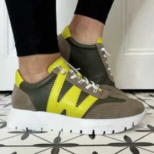 Wonders Casual Shoes | Trainers*Meri Trainers A-2476 Taupe Cyber Yellow