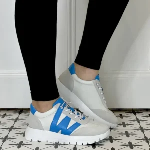 Wonders Casual Shoes | Trainers*Racer Trainerd A-2476 White Lagoon Blue