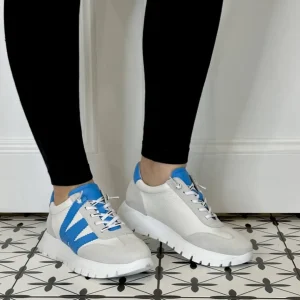 Wonders Casual Shoes | Trainers*Racer Trainerd A-2476 White Lagoon Blue