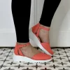 Wonders Sandals*Selfie Wedge Sandal E-6703-CORAL