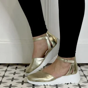Wonders Sandals*Selfie Wedge Sandal E-6703-GOLD